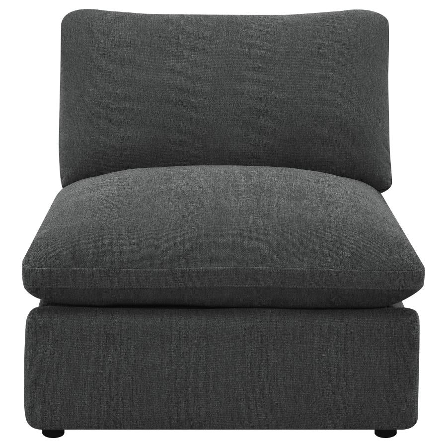 Collins Modular Power Armless Recliner Dark Grey-5