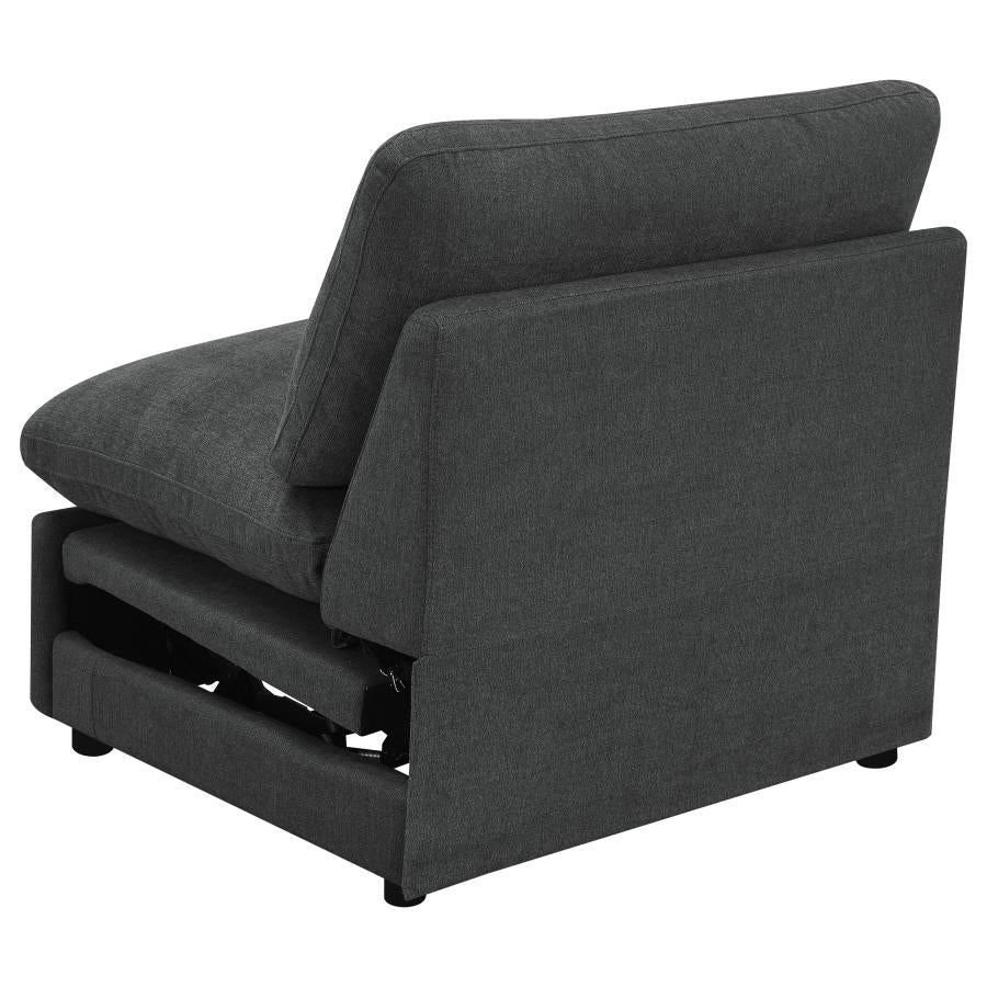 Collins Modular Power Armless Recliner Dark Grey-8