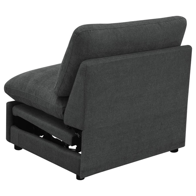 Collins Modular Power Armless Recliner Dark Grey-zoom-