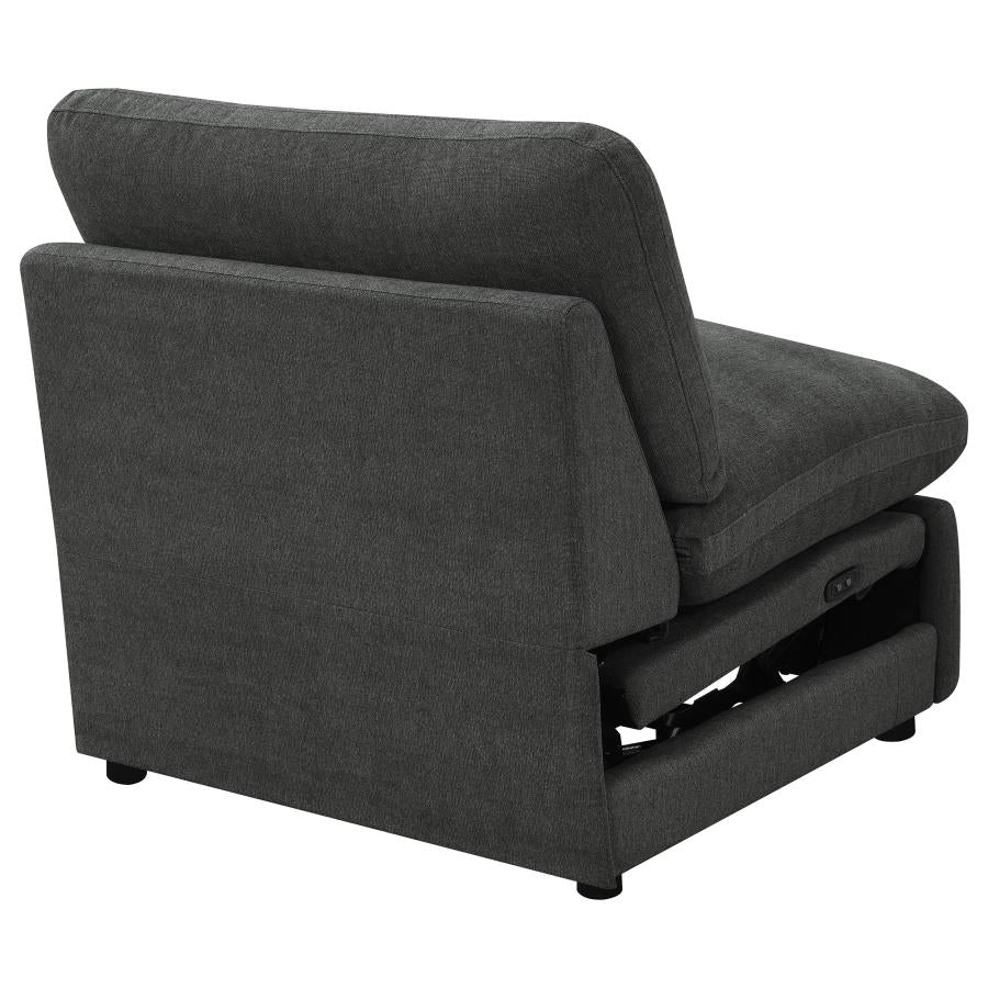 Collins Modular Power Armless Recliner Dark Grey-zoom-9