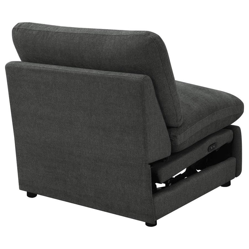 Collins Modular Power Armless Recliner Dark Grey-zoom-