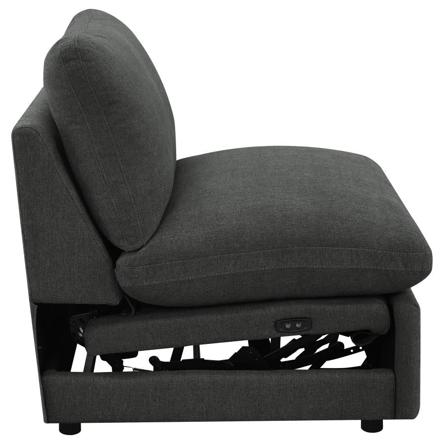 Collins Modular Power Armless Recliner Dark Grey-zoom-10