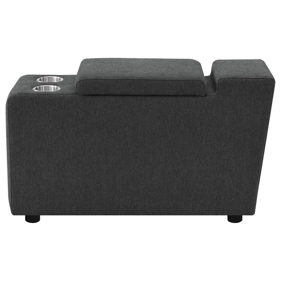 Collins Upholstered Modular Storage Console Dark Grey-zoom-6