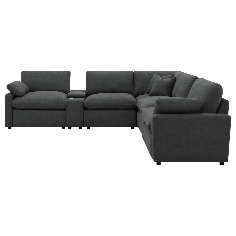 Collins 7-piece Modular Power Reclining Sectional Dark Grey-zoom-5