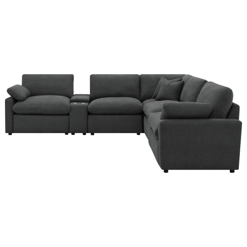 Collins 7-piece Modular Power Reclining Sectional Dark Grey-zoom-