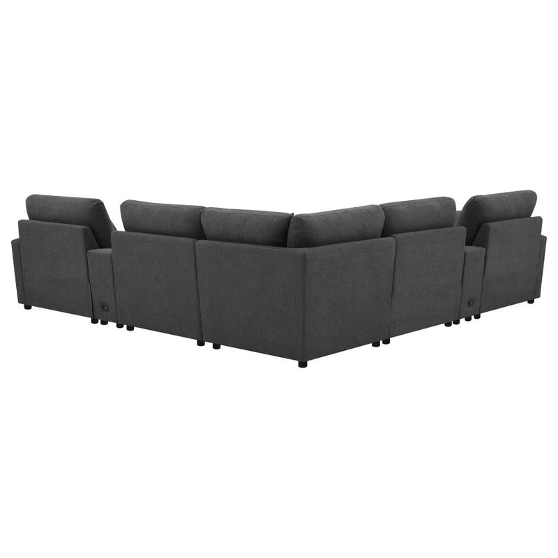 Collins 7-piece Modular Power Reclining Sectional Dark Grey-zoom-