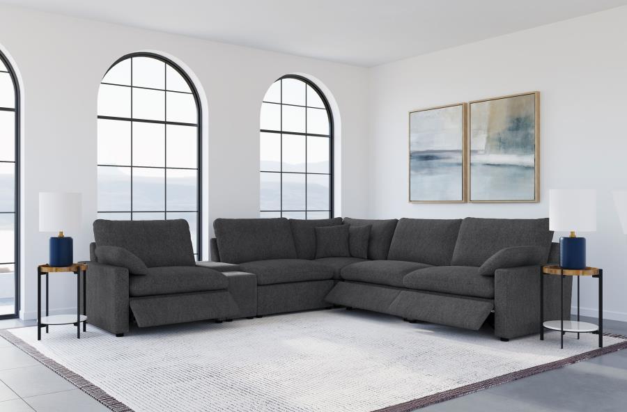 Collins 6-piece Modular Power Reclining Sectional Dark Grey-2