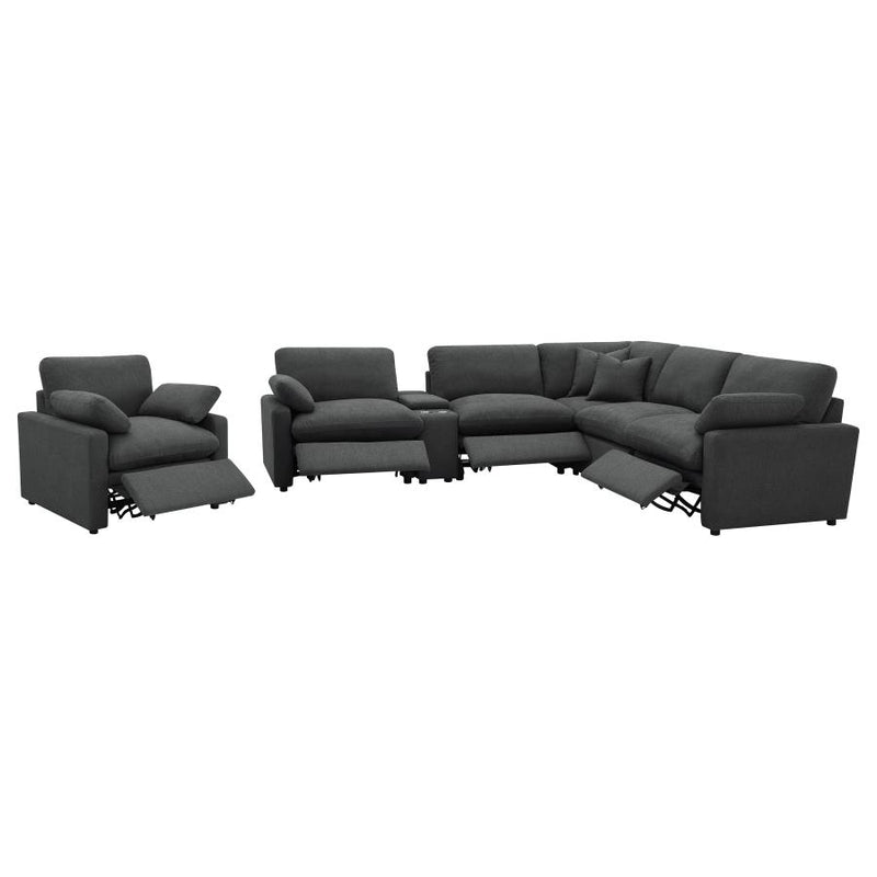 Collins 6-piece Modular Power Reclining Sectional Dark Grey-zoom-
