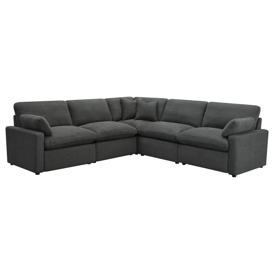 Collins 5-piece Modular Power Reclining Sectional Dark Grey-1
