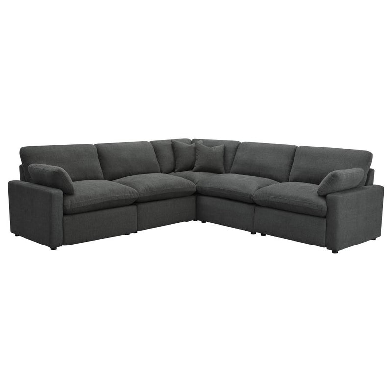 Collins 5-piece Modular Power Reclining Sectional Dark Grey-zoom-