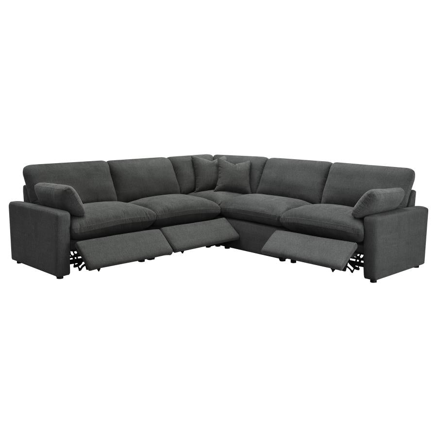 Collins 5-piece Modular Power Reclining Sectional Dark Grey-4