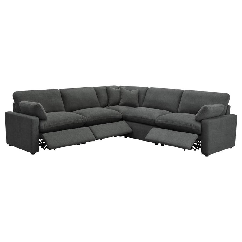 Collins 5-piece Modular Power Reclining Sectional Dark Grey-zoom-