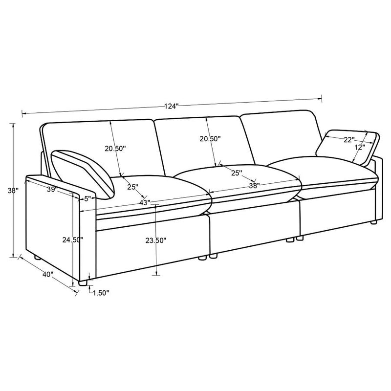 Collins Modular Power Sofa Dark Grey-zoom-