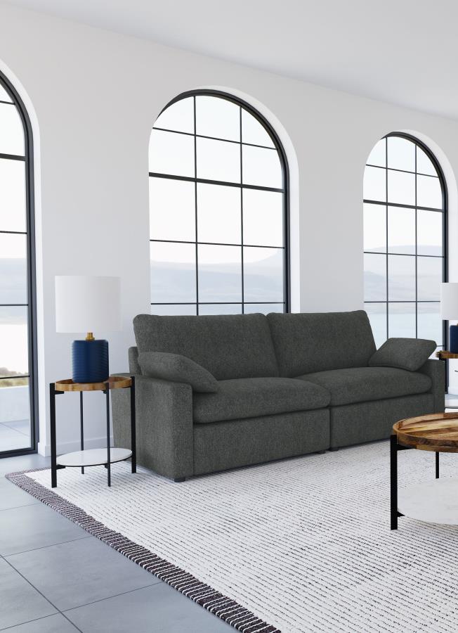 Collins Modular Power Loveseat Dark Grey-2