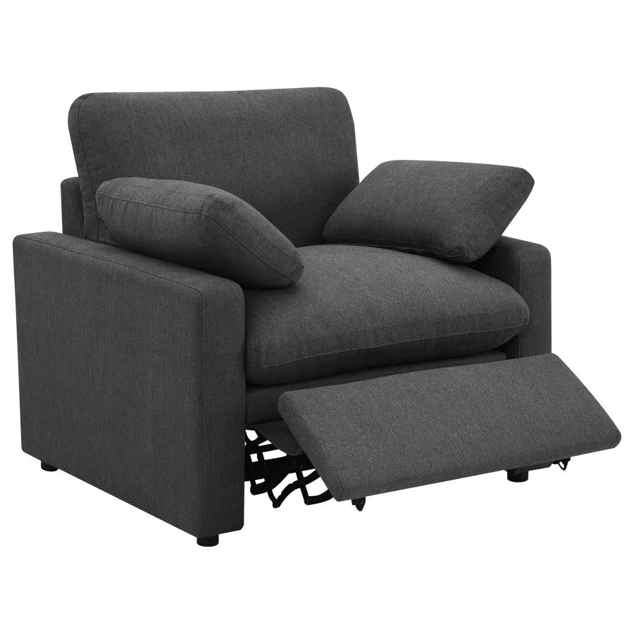 Collins Upholstered Power Recliner Chair Dark Grey-zoom-4