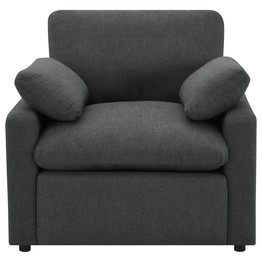 Collins Upholstered Power Recliner Chair Dark Grey-zoom-5