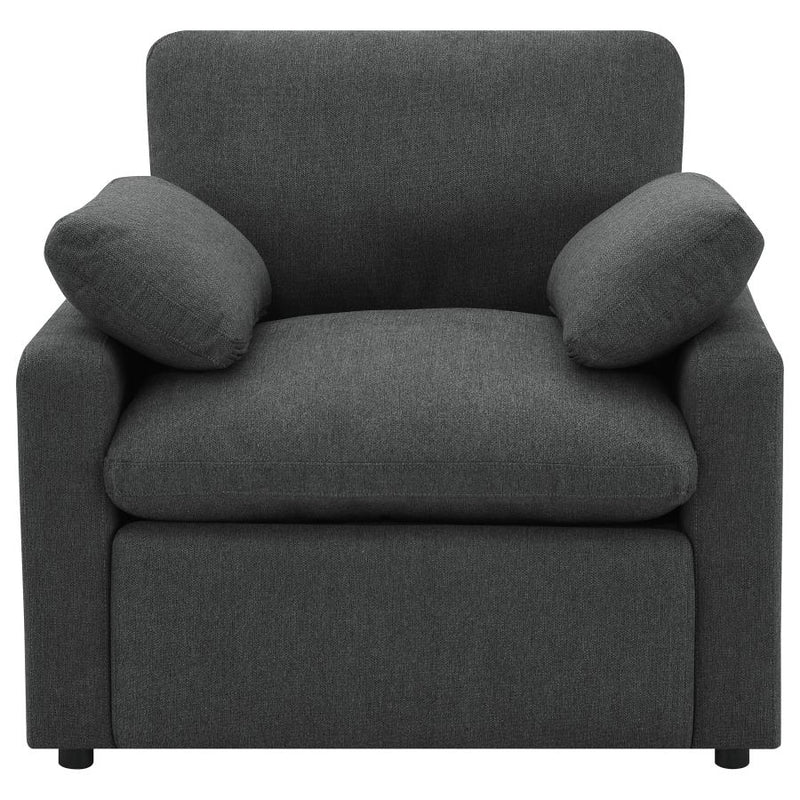 Collins Upholstered Power Recliner Chair Dark Grey-zoom-