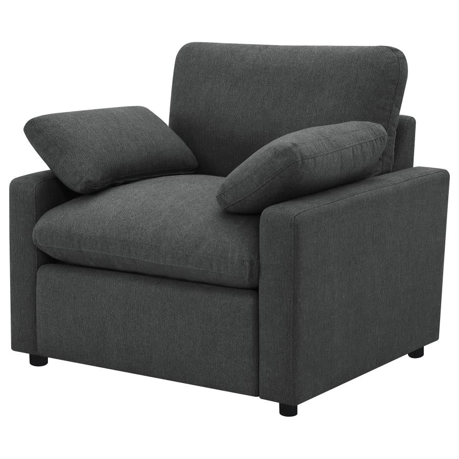 Collins Upholstered Power Recliner Chair Dark Grey-zoom-6