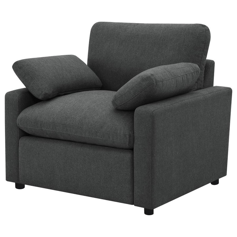 Collins Upholstered Power Recliner Chair Dark Grey-zoom-