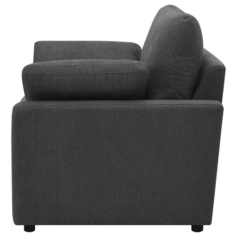 Collins Upholstered Power Recliner Chair Dark Grey-zoom-