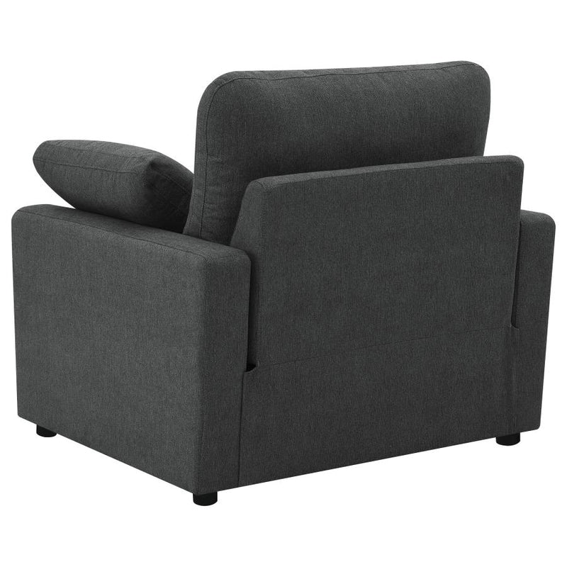 Collins Upholstered Power Recliner Chair Dark Grey-zoom-