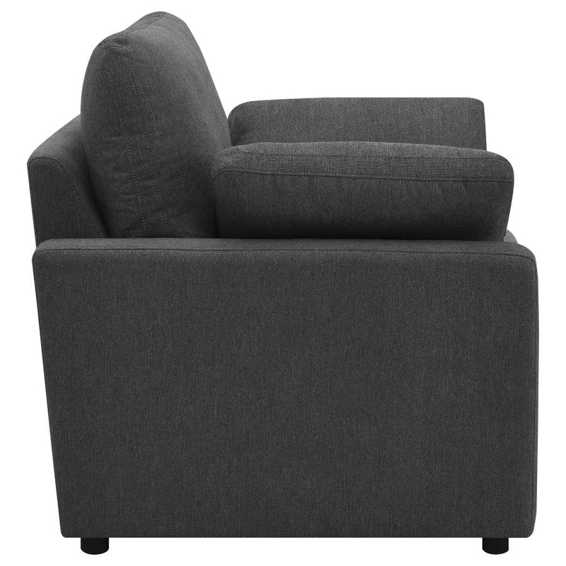 Collins Upholstered Power Recliner Chair Dark Grey-zoom-