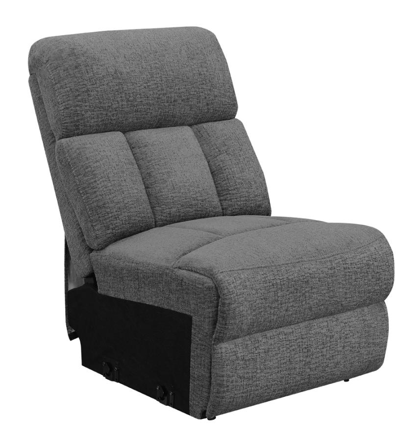 Bahrain Upholstered Armless Chair Charcoal-1