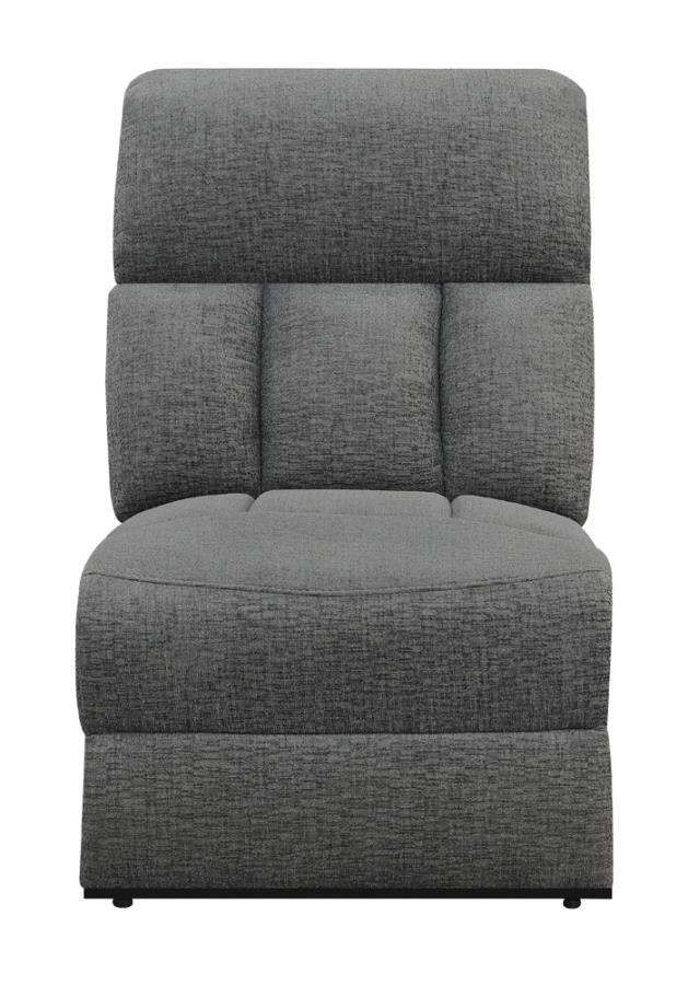 Bahrain Upholstered Armless Chair Charcoal-2