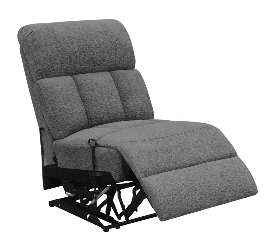 Bahrain Upholstered Armless Recliner Charcoal-zoom-1