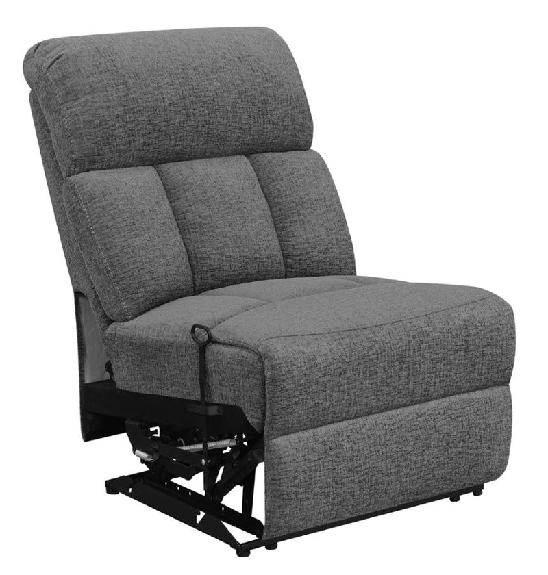Bahrain Upholstered Armless Recliner Charcoal-zoom-