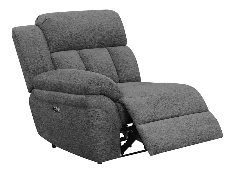 Bahrain Upholstered LAF Power Recliner Charcoal-2