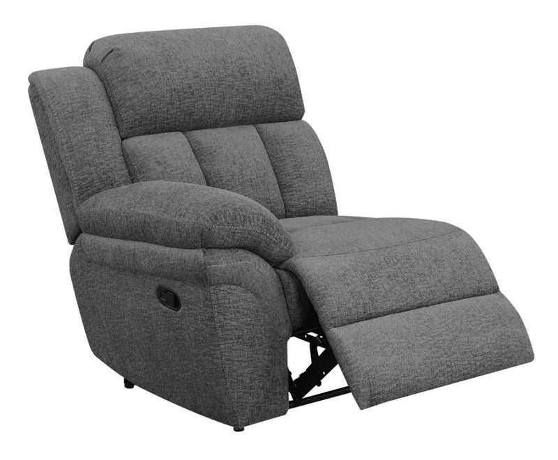 Bahrain Upholstered LAF Recliner Charcoal-zoom-