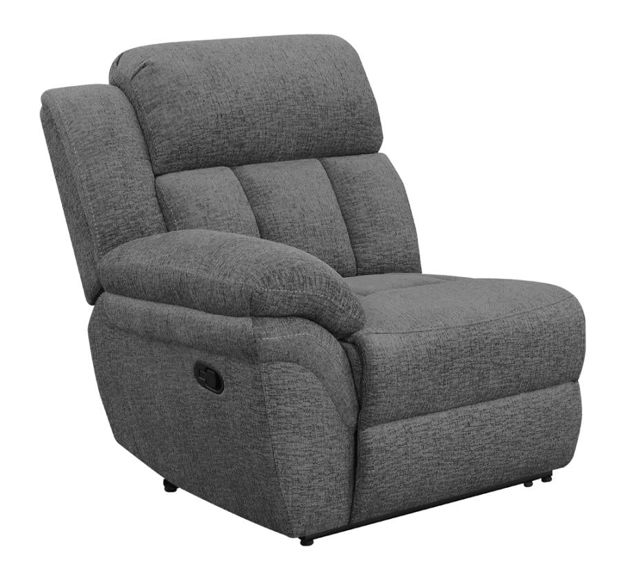 Bahrain Upholstered LAF Recliner Charcoal-1