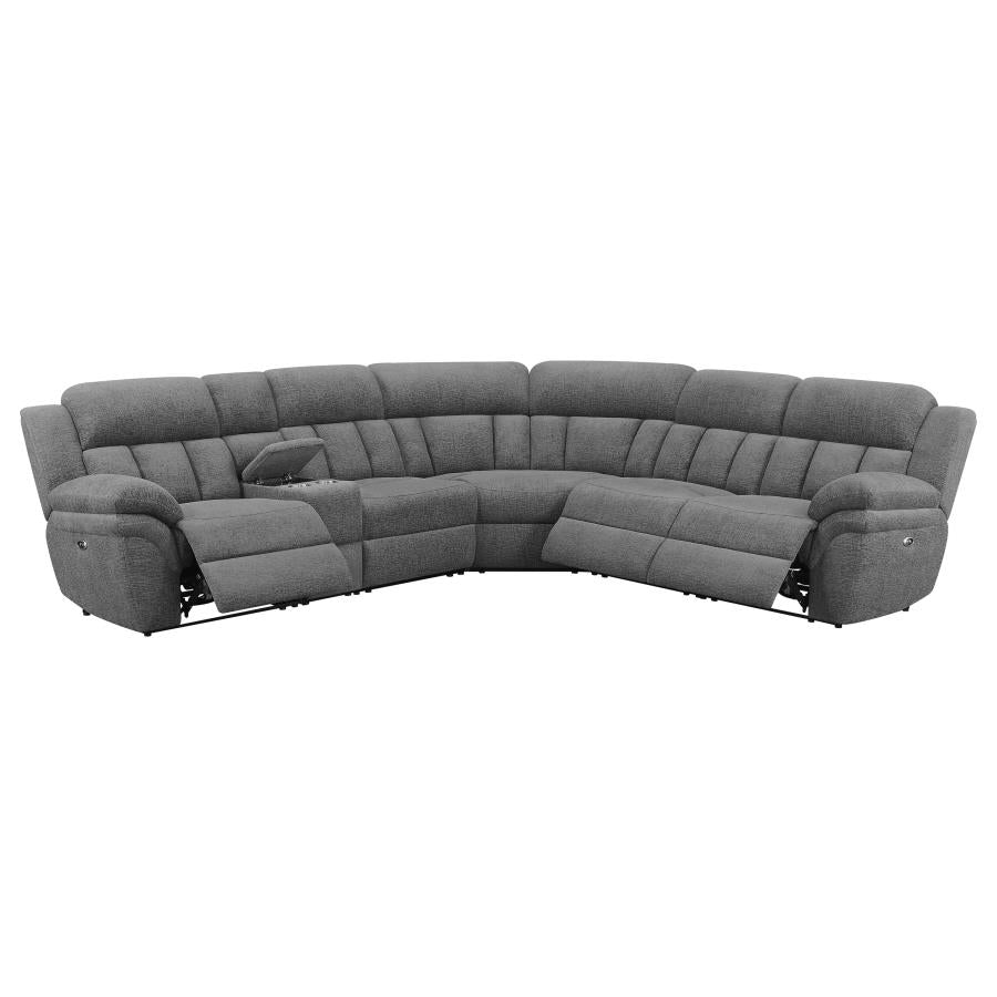 Bahrain 6-piece Modular Power Reclining Sectional Charcoal-zoom-3