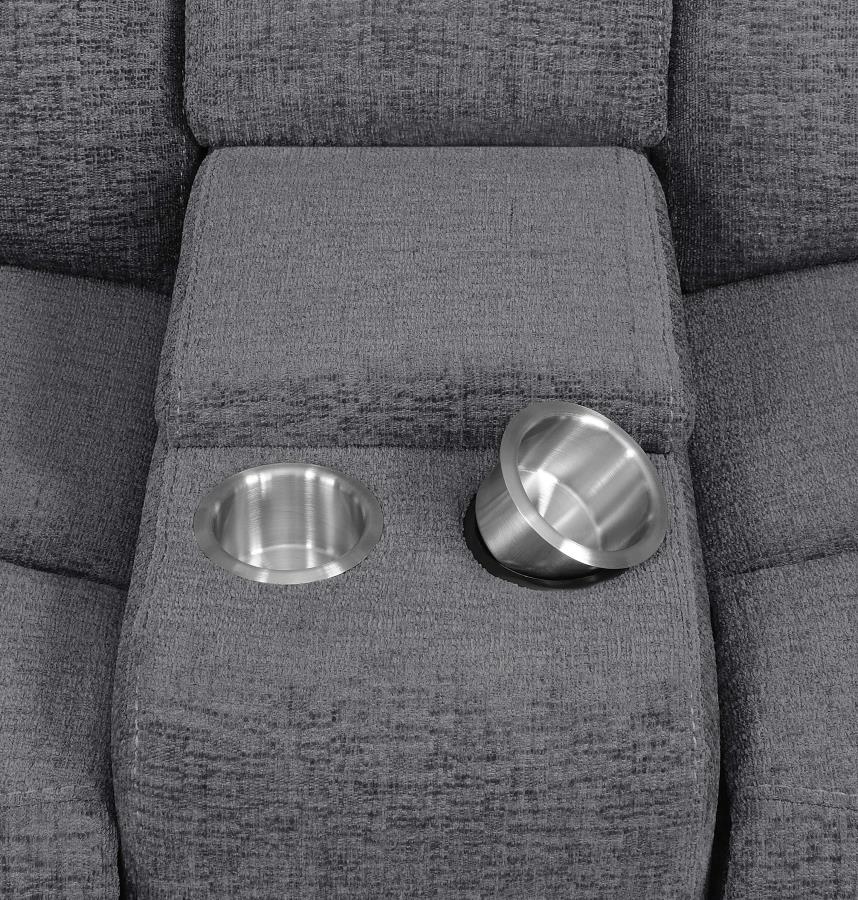 Bahrain 6-piece Modular Power Reclining Sectional Charcoal-9