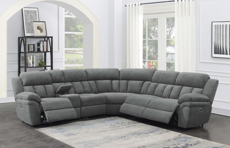 Bahrain 6-piece Modular Power Reclining Sectional Charcoal-zoom-