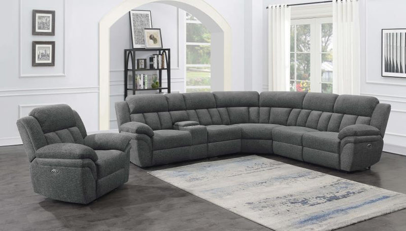 Bahrain 6-piece Modular Power Reclining Sectional Charcoal-zoom-