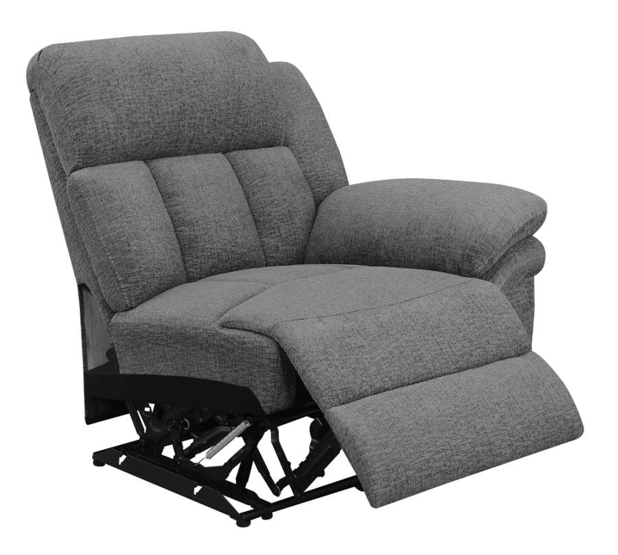 Bahrain Upholstered RAF Recliner Charcoal-zoom-1
