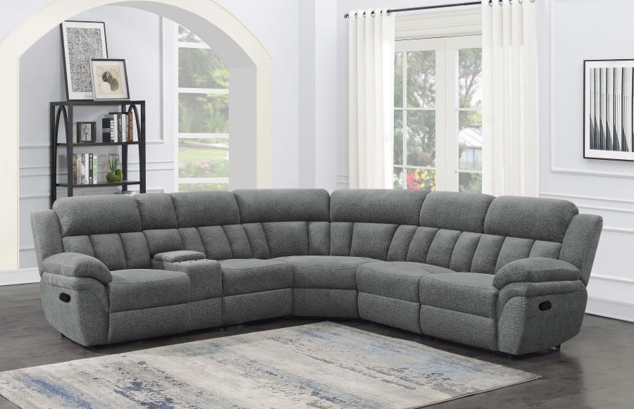 Bahrain 6-piece Modular Reclining Sectional Sofa Charcoal-2