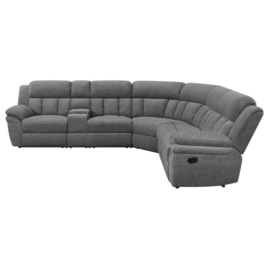 Bahrain 6-piece Modular Reclining Sectional Sofa Charcoal-4