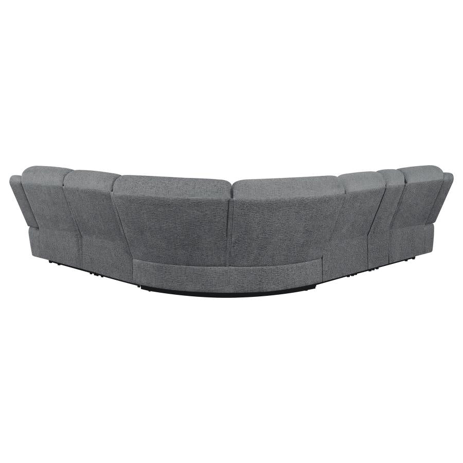 Bahrain 6-piece Modular Reclining Sectional Sofa Charcoal-5