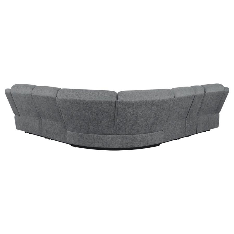 Bahrain 6-piece Modular Reclining Sectional Sofa Charcoal-zoom-