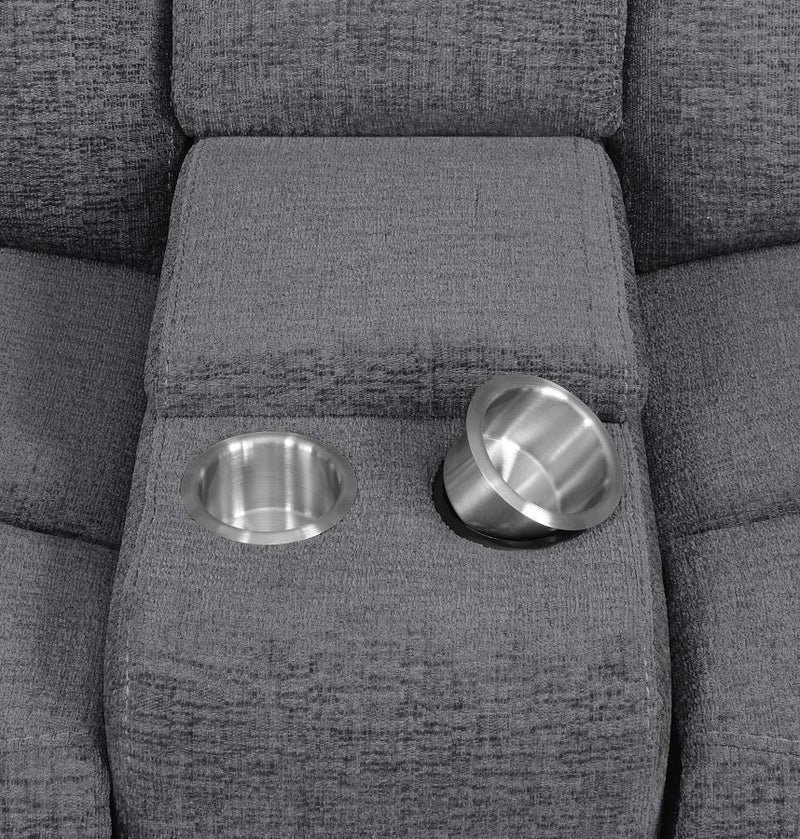 Bahrain 6-piece Modular Reclining Sectional Sofa Charcoal-zoom-