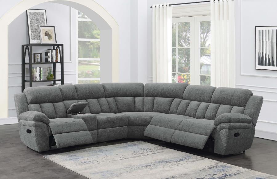 Bahrain 6-piece Modular Reclining Sectional Sofa Charcoal-zoom-13
