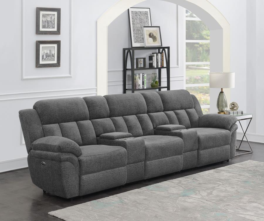 Bahrain 5-piece Power Home Theater Seating Charcoal-zoom-2