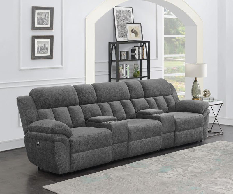 Bahrain 5-piece Power Home Theater Seating Charcoal-zoom-