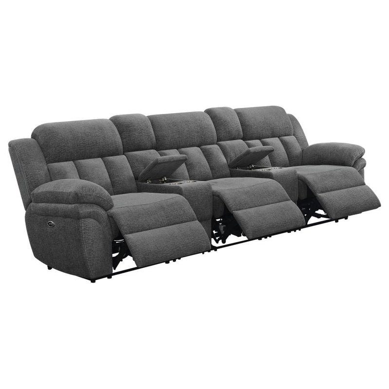 Bahrain 5-piece Power Home Theater Seating Charcoal-zoom-