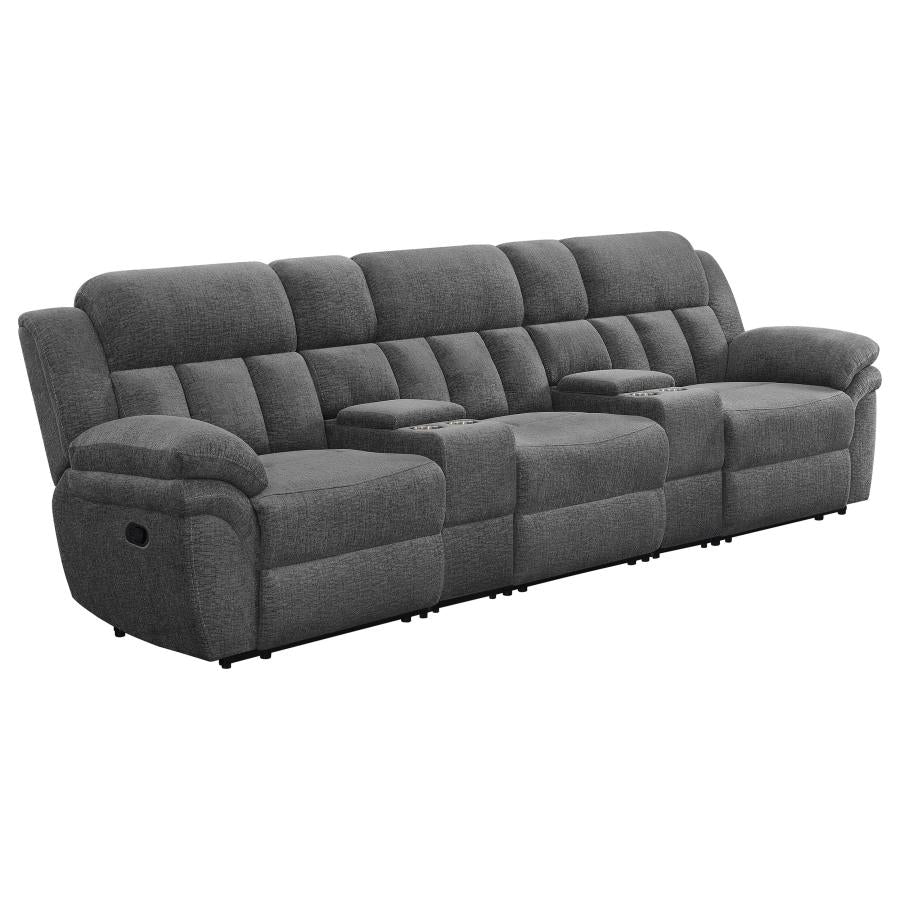 Bahrain 5-piece Upholstered Home Theater Seating Charcoal-zoom-1