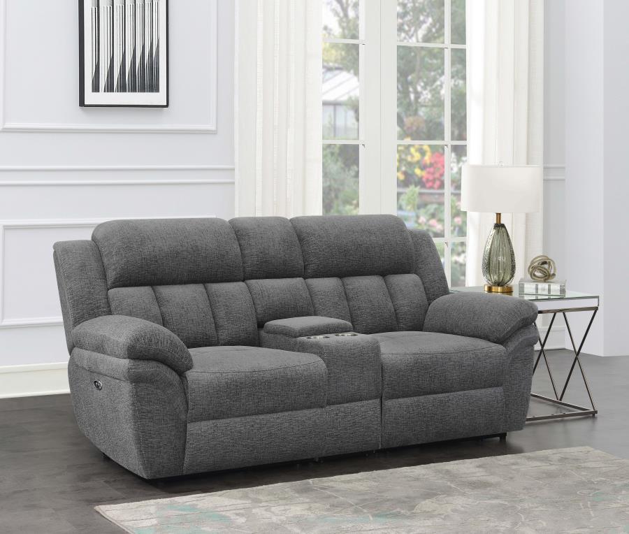 Bahrain Upholstered Power Loveseat Charcoal-zoom-2