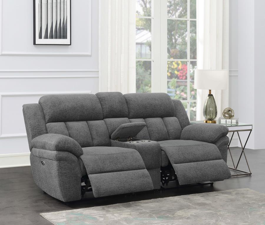 Bahrain Upholstered Power Loveseat Charcoal-zoom-3